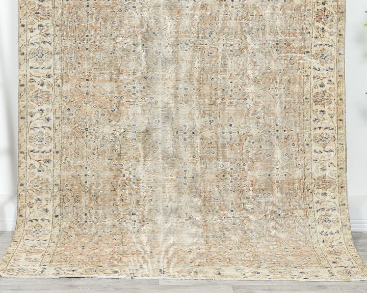 Multicolor Turkish Vintage Rug 4' 8" x 7' 1" Hand-Knotted | No. VR15168