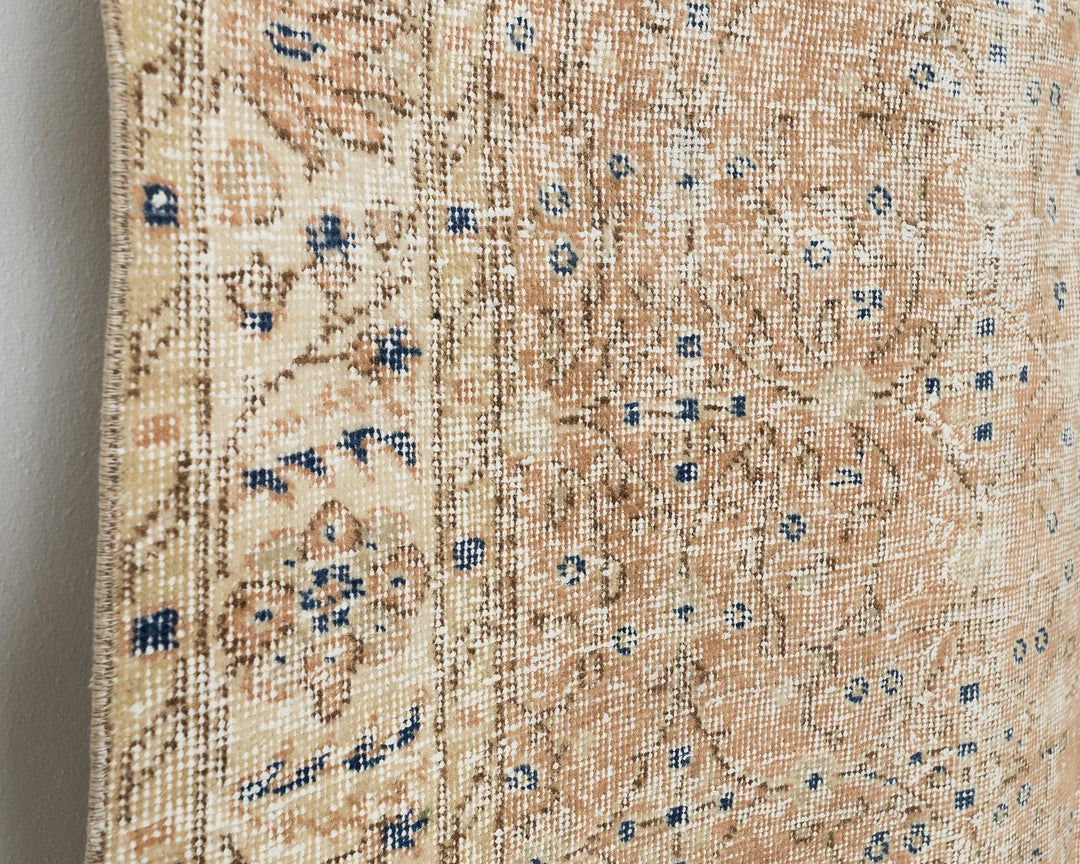 Multicolor Turkish Vintage Rug 4' 8" x 7' 1" Hand-Knotted | No. VR15168