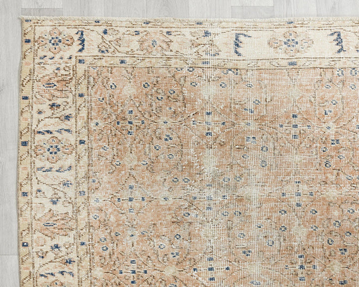Multicolor Turkish Vintage Rug 4' 8" x 7' 1" Hand-Knotted | No. VR15168
