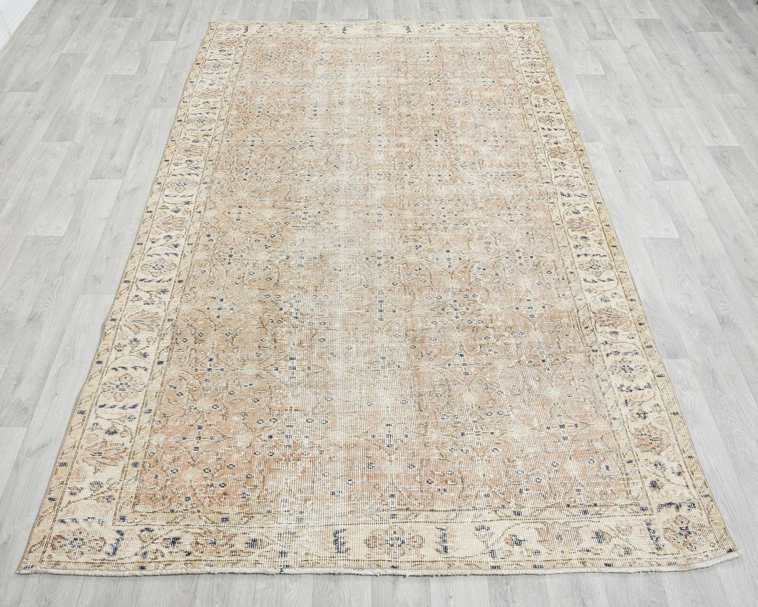 Multicolor Turkish Vintage Rug 4' 8" x 7' 1" Hand-Knotted | No. VR15168