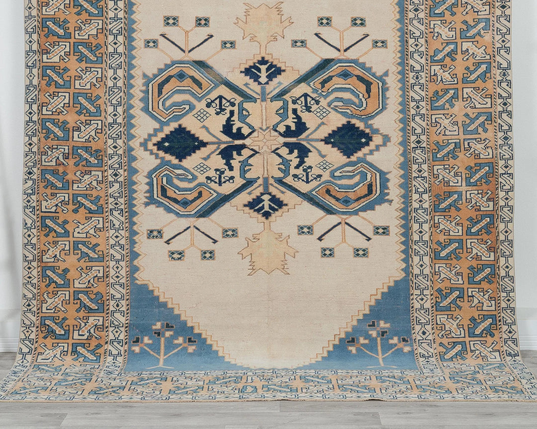 Multicolor Turkish Oushak Rug 6'2" x 8'2" Hand-Knotted | No. VR15347