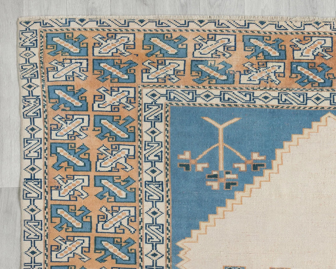 Multicolor Turkish Oushak Rug 6'2" x 8'2" Hand-Knotted | No. VR15347