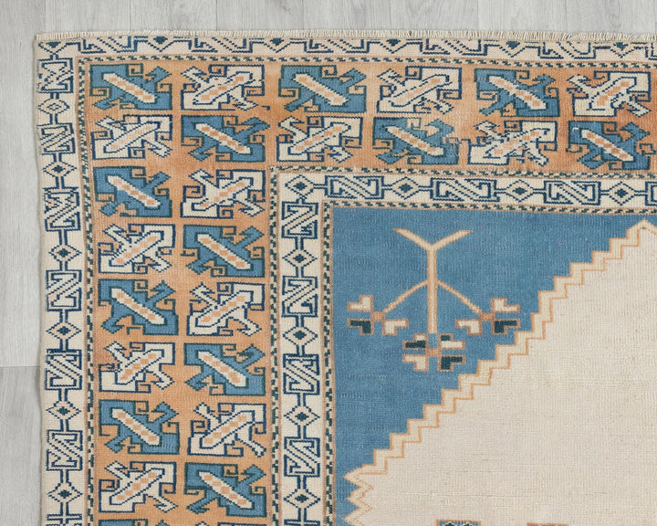 Multicolor Turkish Oushak Rug 6'2" x 8'2" Hand-Knotted | No. VR15347