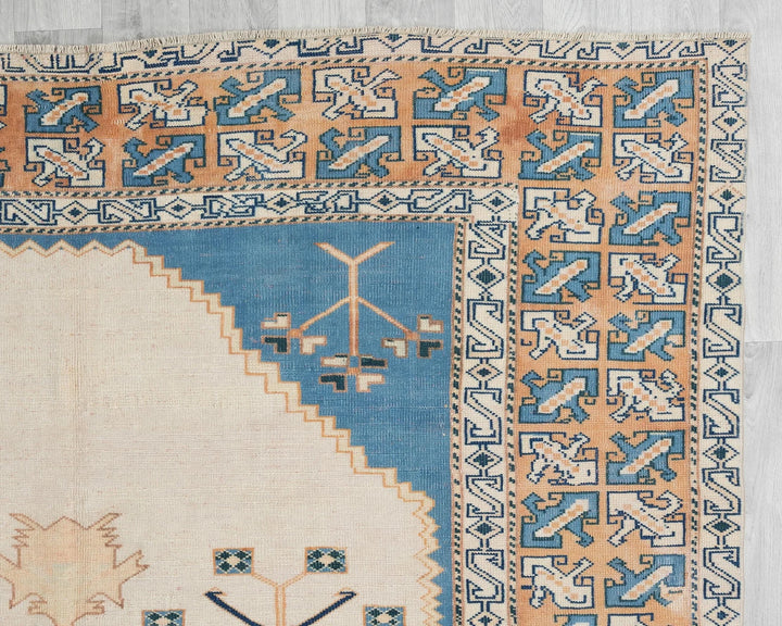 Multicolor Turkish Oushak Rug 6'2" x 8'2" Hand-Knotted | No. VR15347
