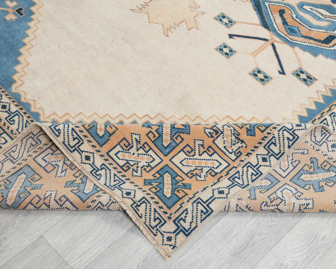 Multicolor Turkish Oushak Rug 6'2" x 8'2" Hand-Knotted | No. VR15347