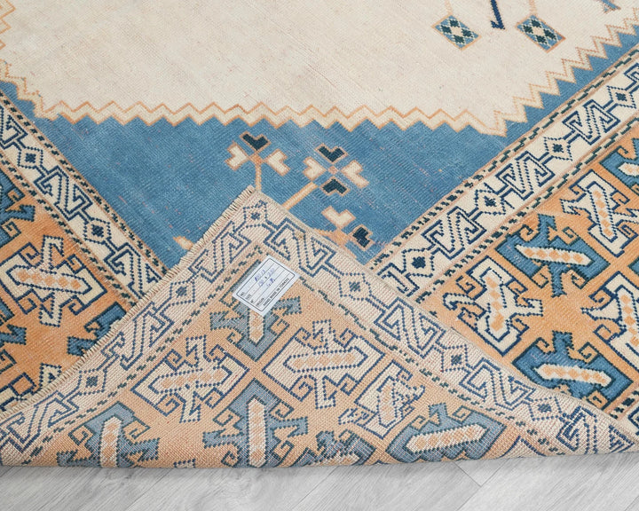 Multicolor Turkish Oushak Rug 6'2" x 8'2" Hand-Knotted | No. VR15347