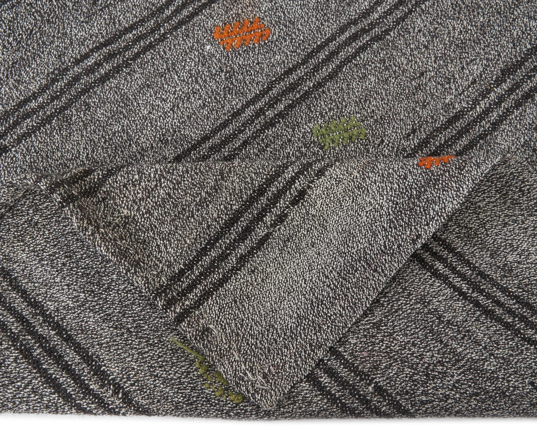 Gray Turkish Kilim Rug 2'11" x 18'8" Flat-Weave | No. VR15416