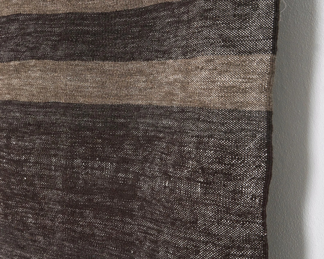 Brown Turkish Kilim Rug 5' 8" x 9' 2" Flat-Weave | No. VR15498