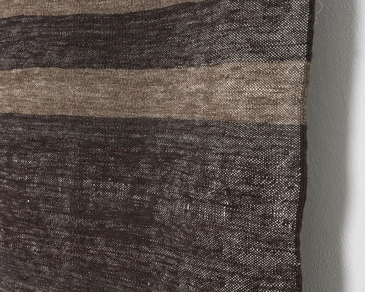 Brown Turkish Kilim Rug 5' 8" x 9' 2" Flat-Weave | No. VR15498