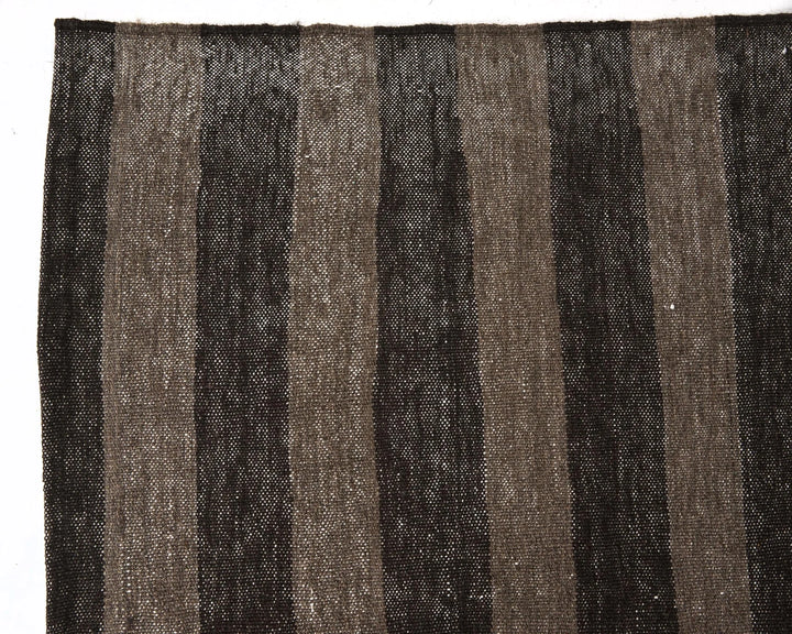 Brown Turkish Kilim Rug 5' 8" x 9' 2" Flat-Weave | No. VR15498