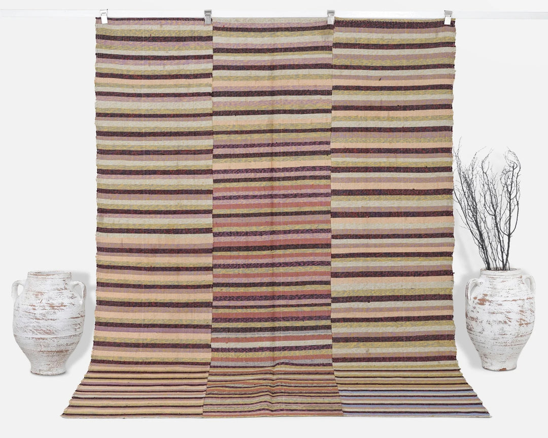 Multicolor Turkish Kilim Rug 9' 2" x 6' 7" Flat-Weave | No. VR15559