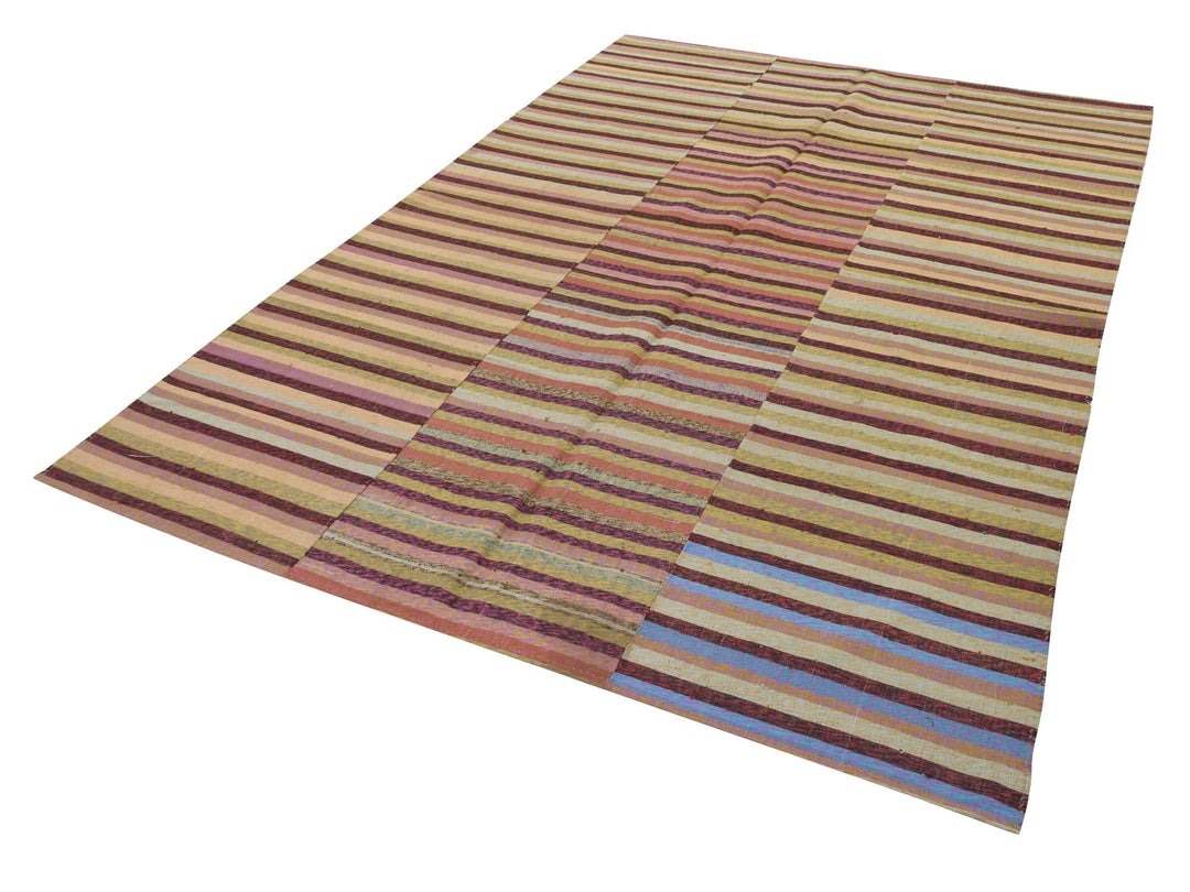 Multicolor Turkish Kilim Rug 9' 2" x 6' 7" Flat-Weave | No. VR15559
