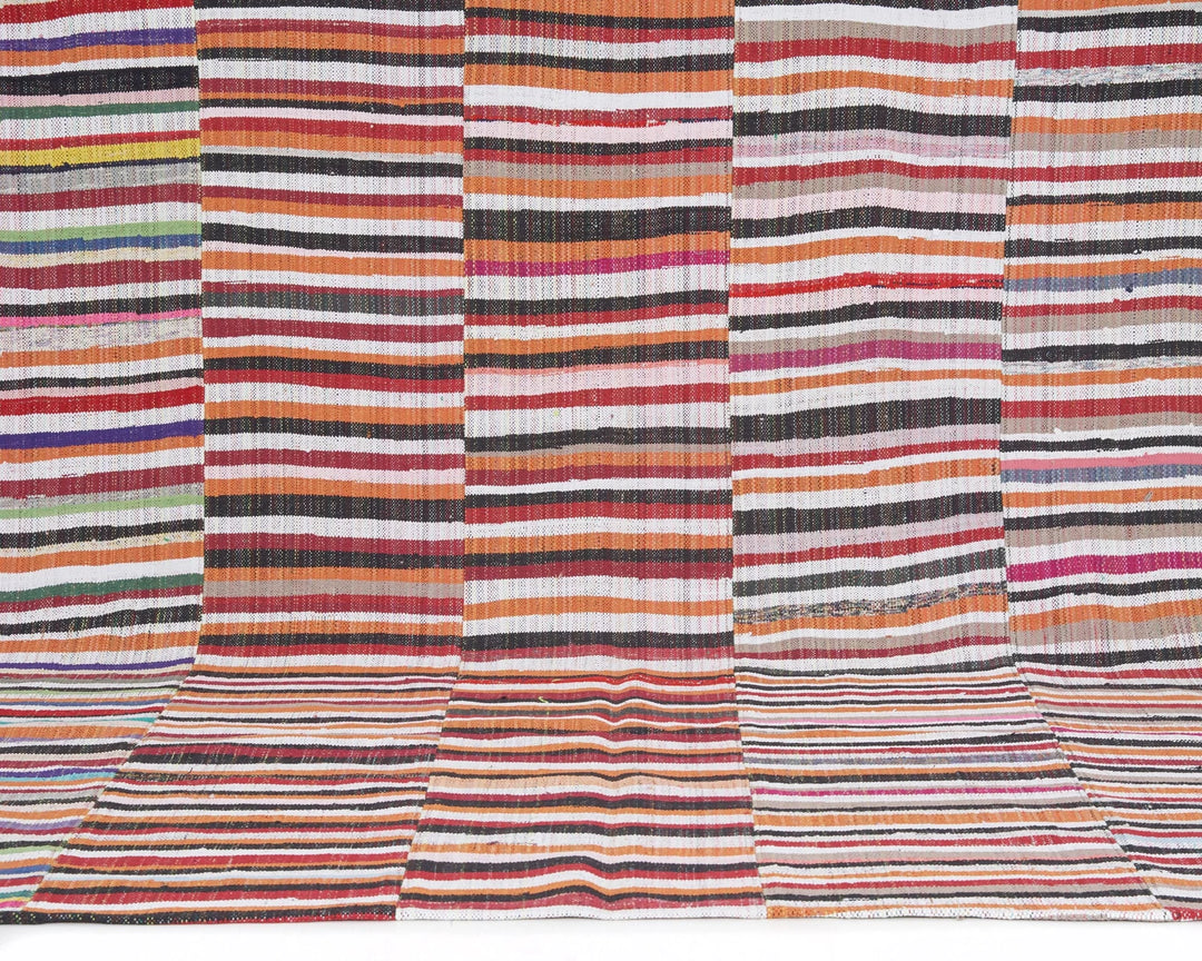Multicolor Turkish Kilim Rug 7' 5" x 10' 4" Flat-Weave | No. VR15572
