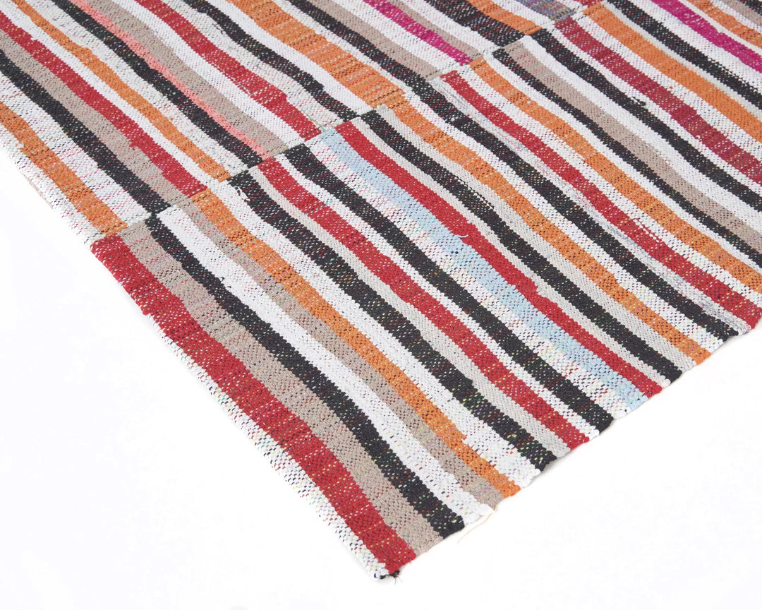 Multicolor Turkish Kilim Rug 7' 5" x 10' 4" Flat-Weave | No. VR15572