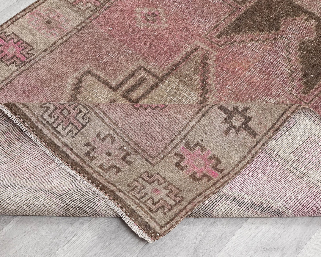 Multicolor Turkish Oushak Rug 3' 11" x 11' 10" Hand-Knotted | No. VR15644