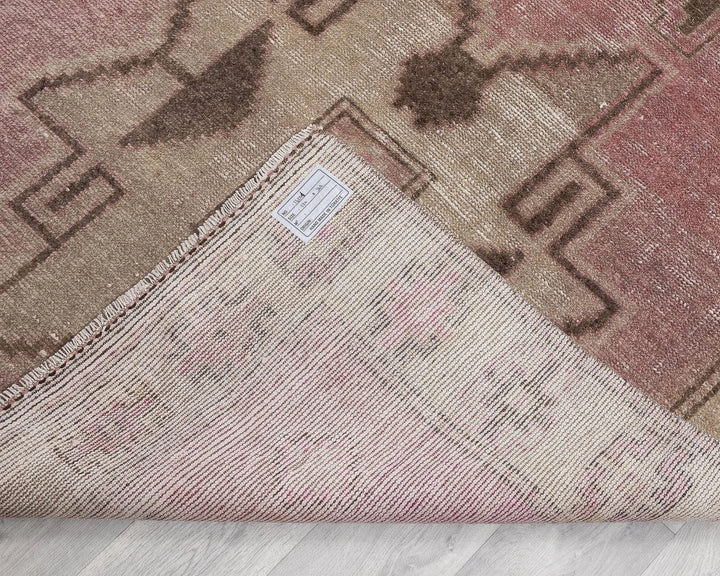Multicolor Turkish Oushak Rug 3' 11" x 11' 10" Hand-Knotted | No. VR15644