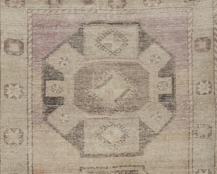 Beige Turkish Oushak Rug 3'7" x 12'8" Hand-Knotted | No. VR15654