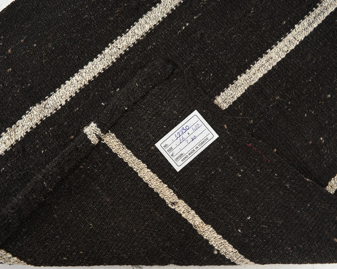 Brown Turkish Kilim Rug 2'2" x 13'5" Flat-Weave | No. VR15684