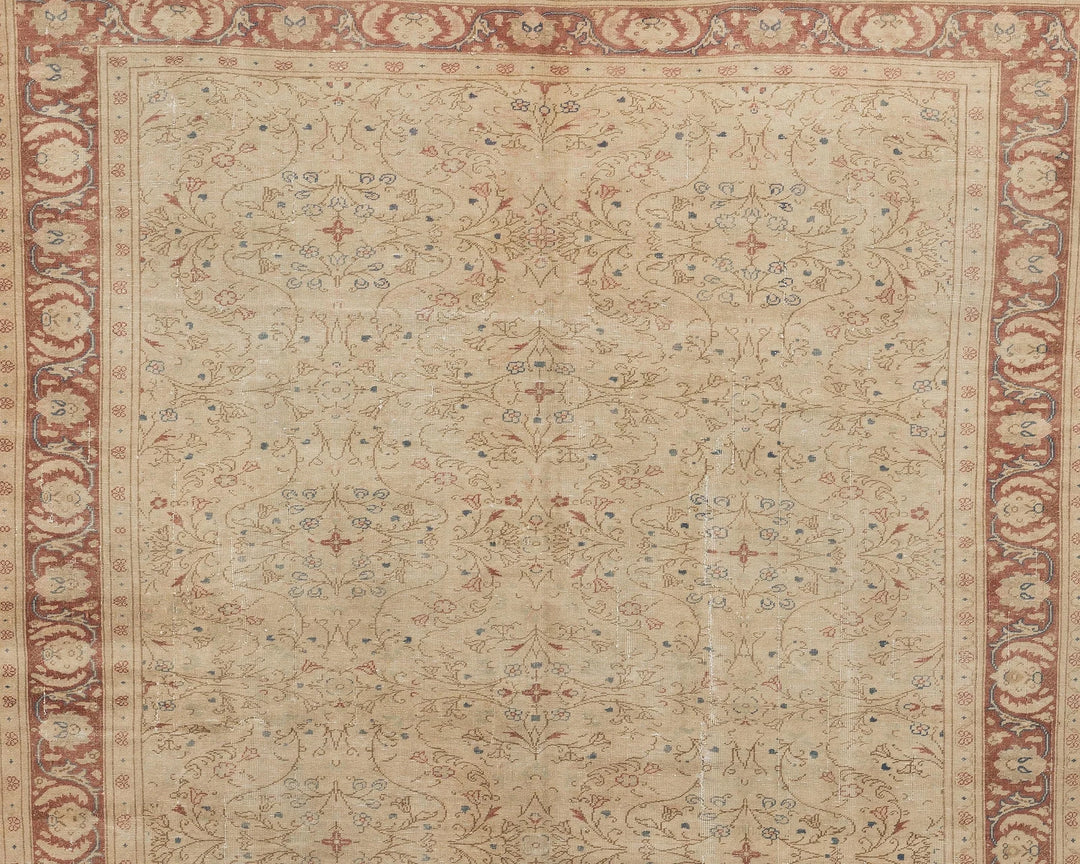 Multicolor Turkish Oushak Rug 6' x 10' Hand-Knotted close-up