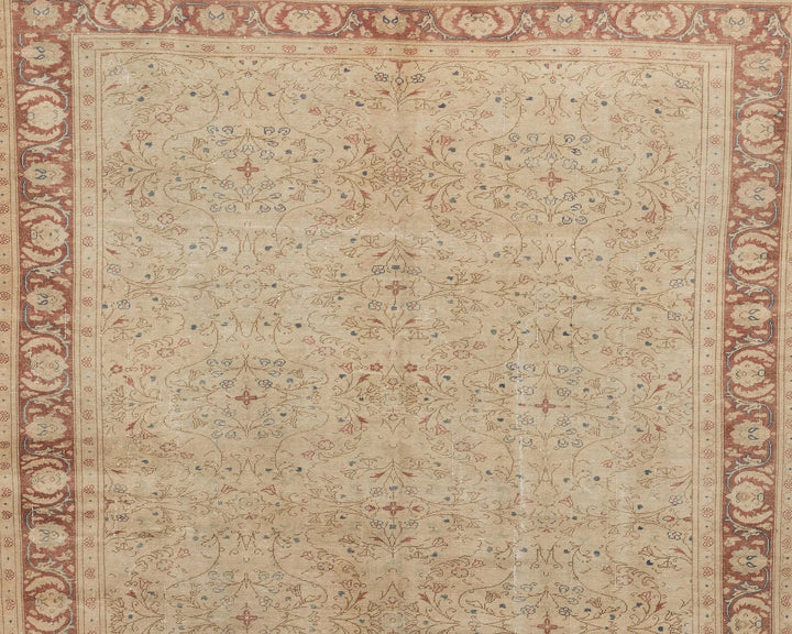 Multicolor Turkish Oushak Rug 6' x 10' Hand-Knotted close-up