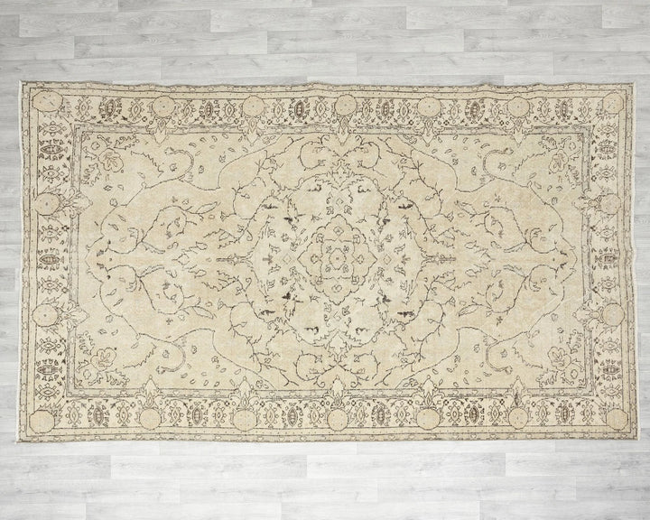 Multicolor Turkish Oushak Rug 6'2" x 10'1" Hand-Knotted | No. VR15892