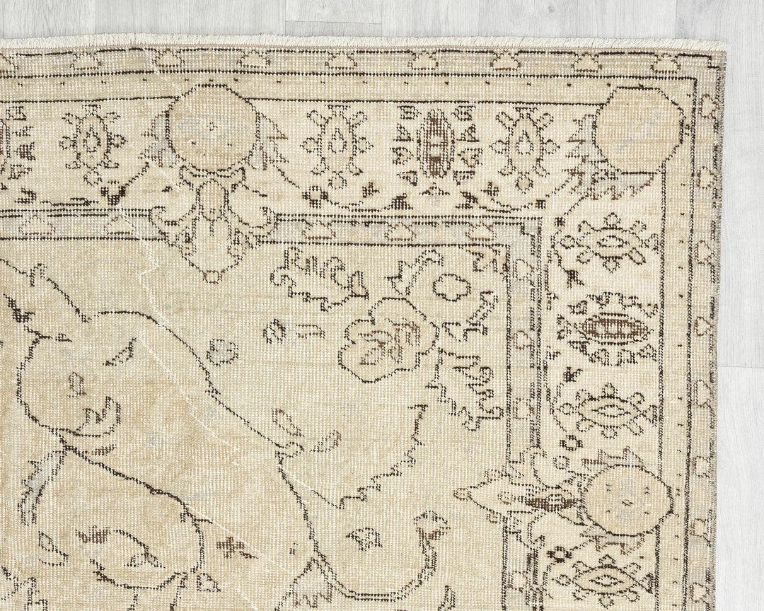 Multicolor Turkish Oushak Rug 6'2" x 10'1" Hand-Knotted | No. VR15892