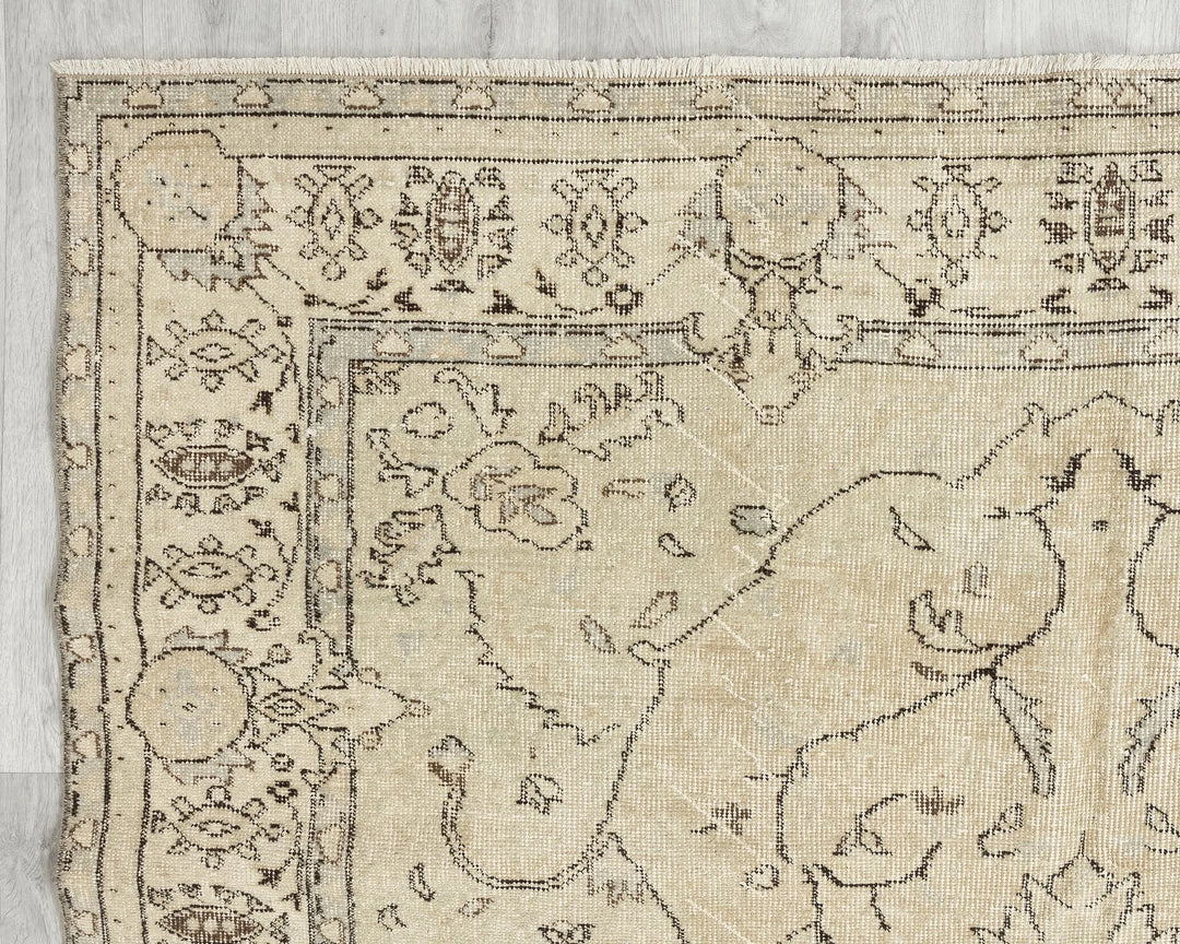 Multicolor Turkish Oushak Rug 6'2" x 10'1" Hand-Knotted | No. VR15892