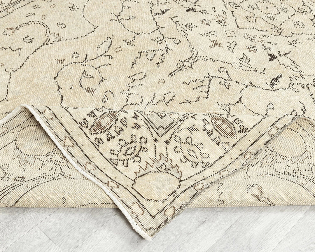 Multicolor Turkish Oushak Rug 6'2" x 10'1" Hand-Knotted | No. VR15892