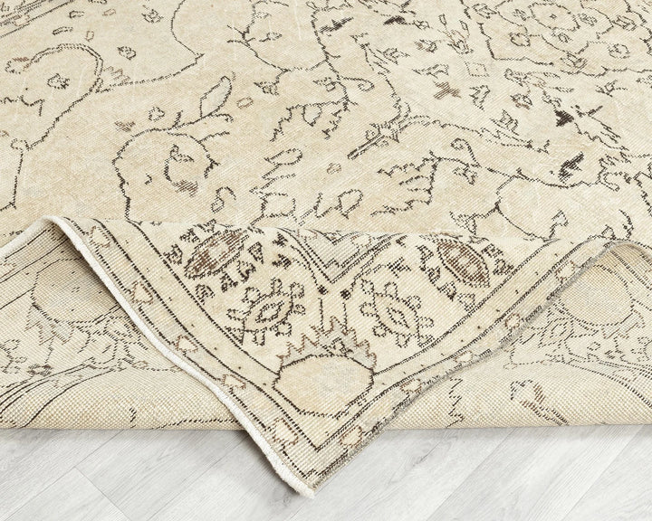 Multicolor Turkish Oushak Rug 6'2" x 10'1" Hand-Knotted | No. VR15892