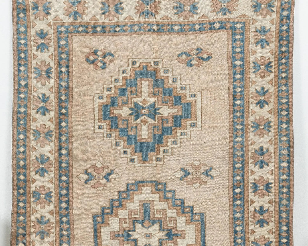 Multicolor Turkish Oushak Rug 4' 5" x 6' 2" Hand-Knotted | No. VR15971