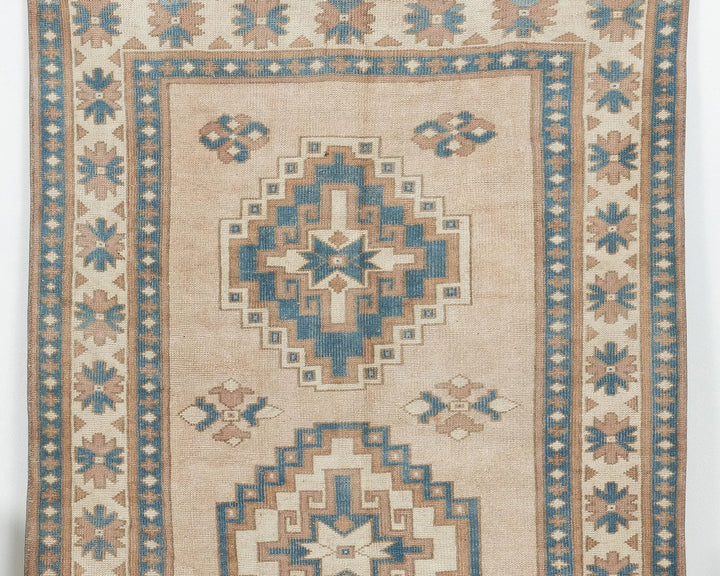 Multicolor Turkish Oushak Rug 4' 5" x 6' 2" Hand-Knotted | No. VR15971