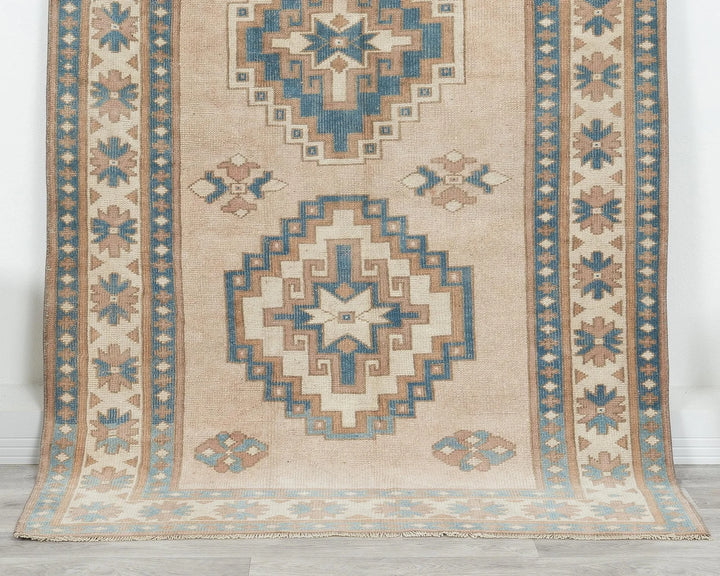 Multicolor Turkish Oushak Rug 4' 5" x 6' 2" Hand-Knotted | No. VR15971