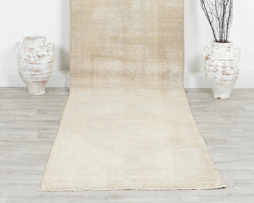 Multicolor Turkish Oushak Rug 3' 5" x 12' 1" Hand-Knotted | No. VR15973