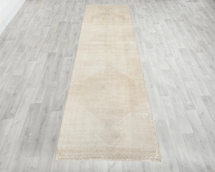Multicolor Turkish Oushak Rug 3' 5" x 12' 1" Hand-Knotted | No. VR15973