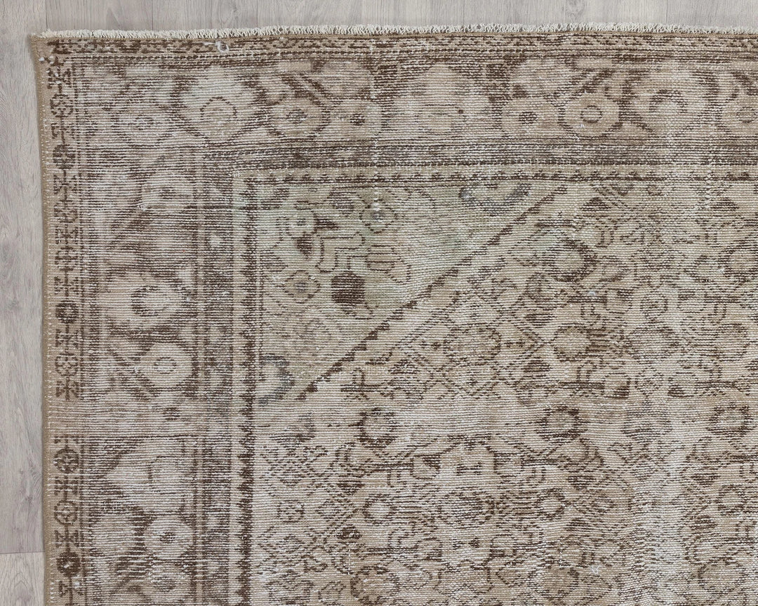 Multicolor Turkish Oushak Rug 5' 1" x 9' 11" Hand-Knotted | No. VR16021