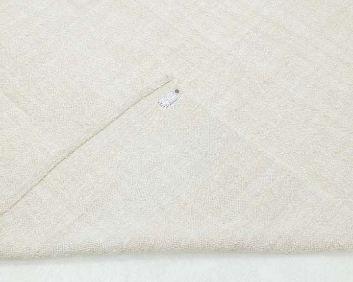 White Turkish Kilim Rug 8' 6" x 11' 2" Flat-Weave | No. VR16042