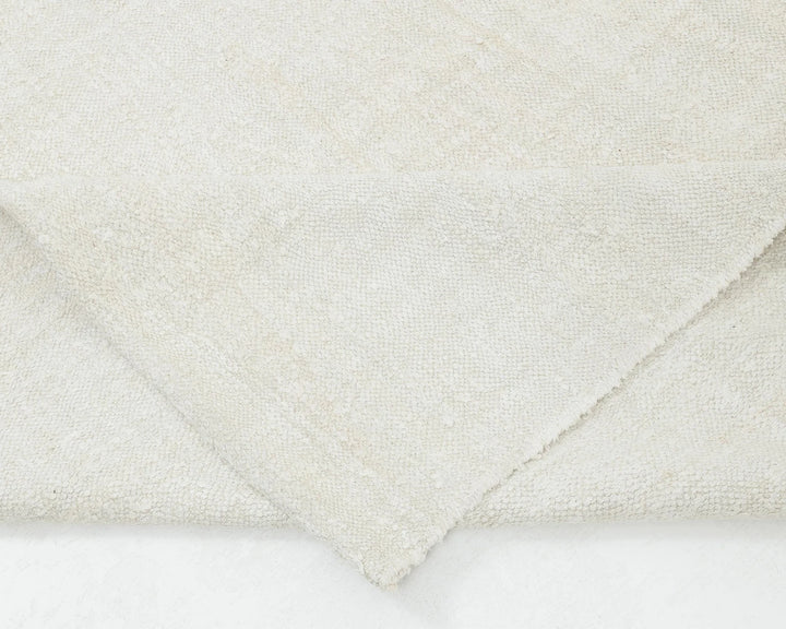 White Turkish Kilim Rug 8' 6" x 11' 2" Flat-Weave | No. VR16042
