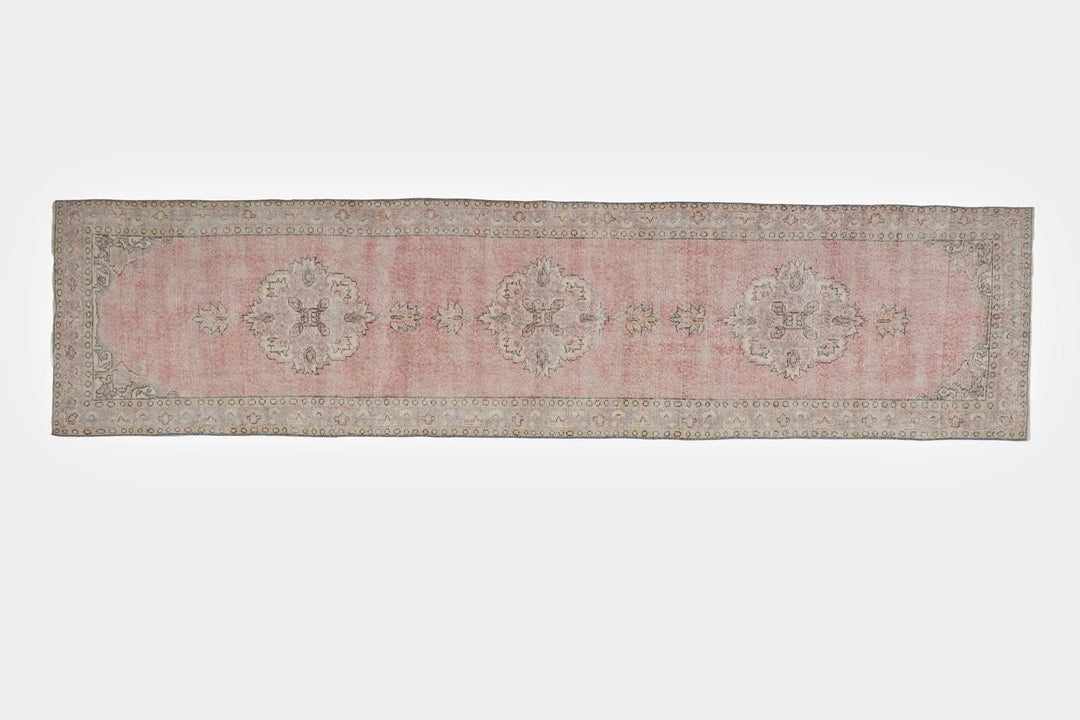 Beige Turkish Oushak Rug 2'9" x 11'6" Hand-Knotted | No. VR16109