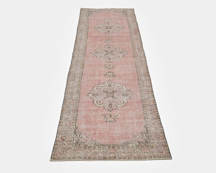 Beige Turkish Oushak Rug 2'9" x 11'6" Hand-Knotted | No. VR16109