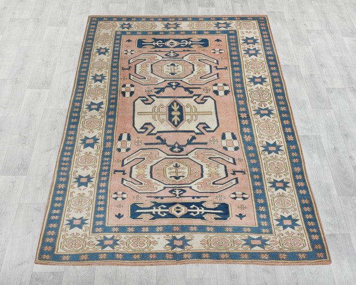 Multicolor Turkish Oushak Rug 6'7" x 8'6" Hand-Knotted | No. VR16161