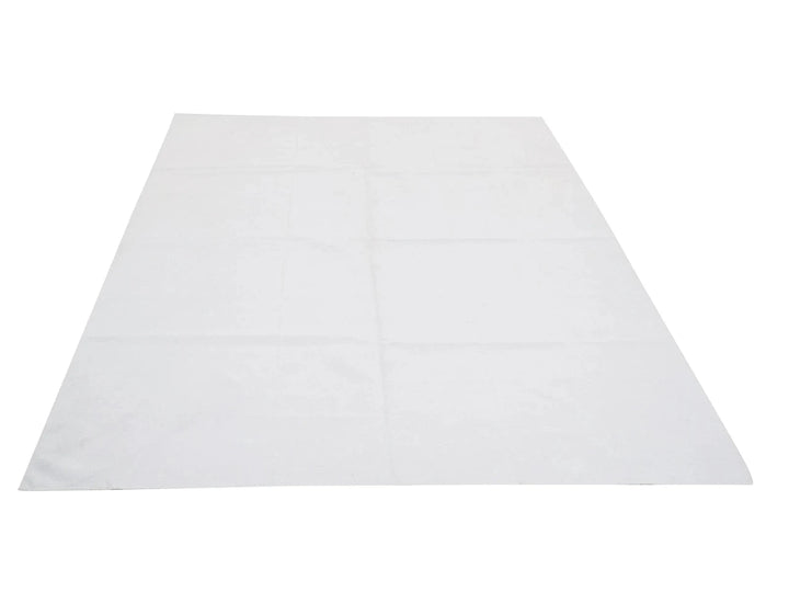 White Turkish Kilim Rug 5'10" x 8'4" Flat-Weave | No. VR16318