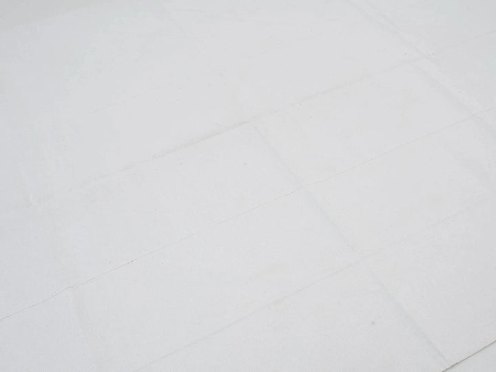 White Turkish Kilim Rug 5'10" x 8'4" Flat-Weave | No. VR16318