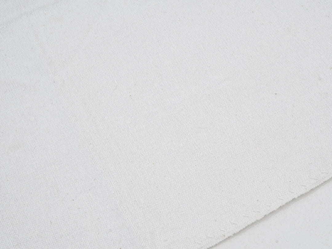 White Turkish Kilim Rug 5'10" x 8'4" Flat-Weave | No. VR16318