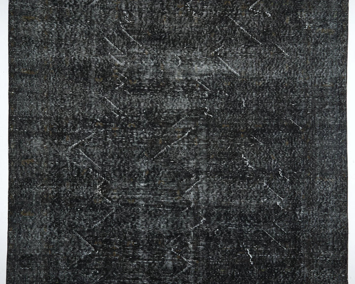 Black Turkish Oushak Rug 9'3" x 5'5" Hand-Knotted | No. VR16419