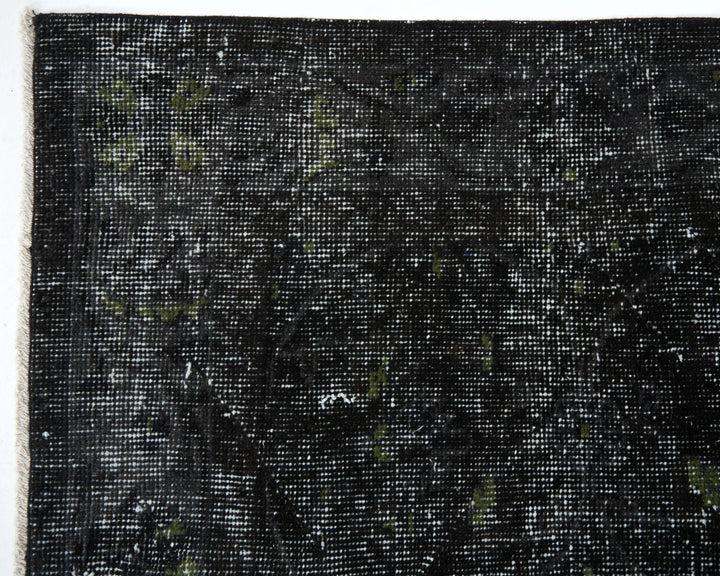 Black Turkish Oushak Rug 9'3" x 5'5" Hand-Knotted | No. VR16419