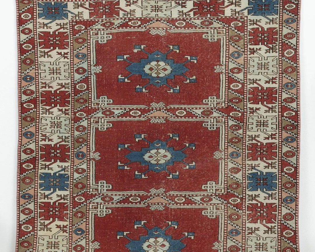 Multicolor Turkish Oushak Rug 5' 11" x 4' 7" Hand-Knotted | No. VR16619