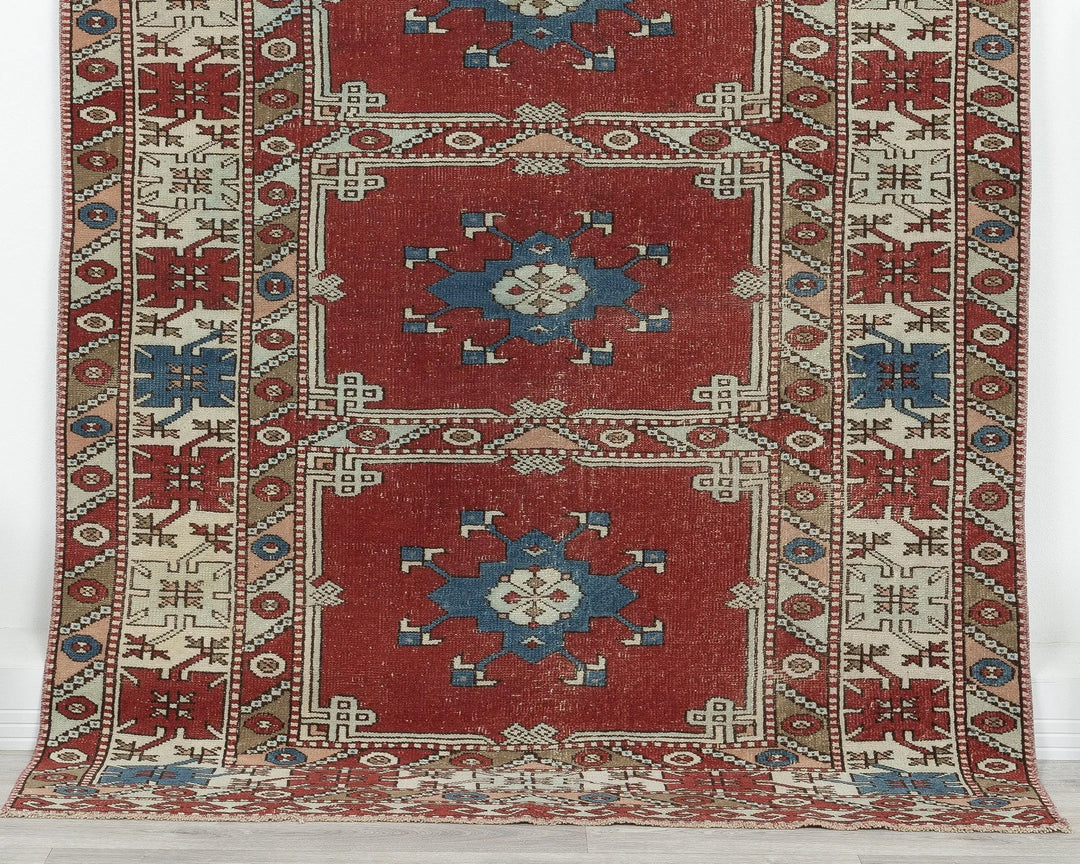 Multicolor Turkish Oushak Rug 5' 11" x 4' 7" Hand-Knotted | No. VR16619