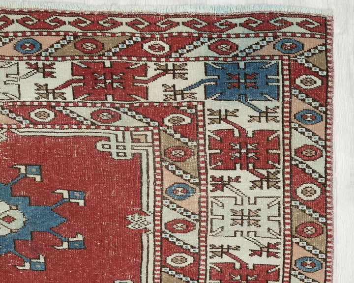 Multicolor Turkish Oushak Rug 5' 11" x 4' 7" Hand-Knotted | No. VR16619