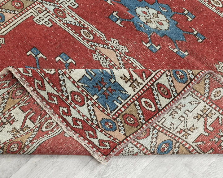 Multicolor Turkish Oushak Rug 5' 11" x 4' 7" Hand-Knotted | No. VR16619
