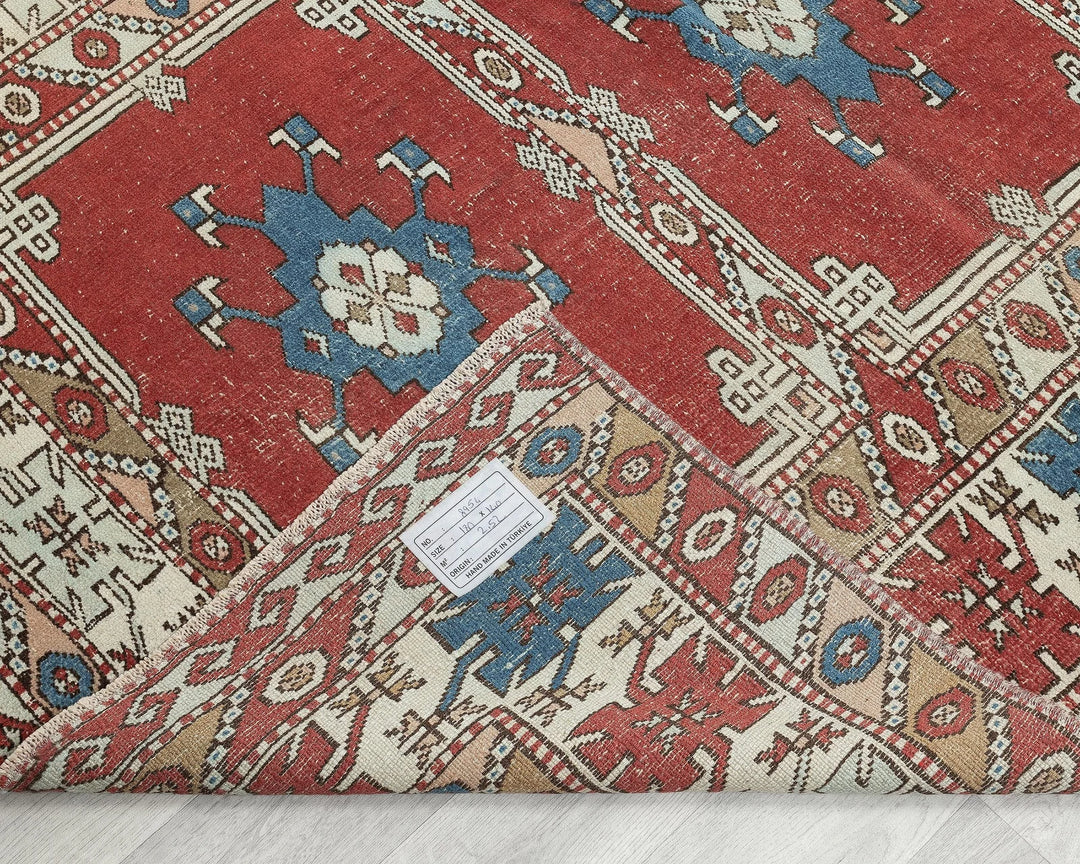 Multicolor Turkish Oushak Rug 5' 11" x 4' 7" Hand-Knotted | No. VR16619